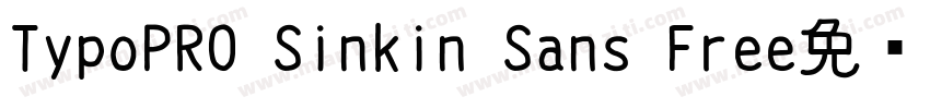 TypoPRO Sinkin Sans Free免费字体网字体转换